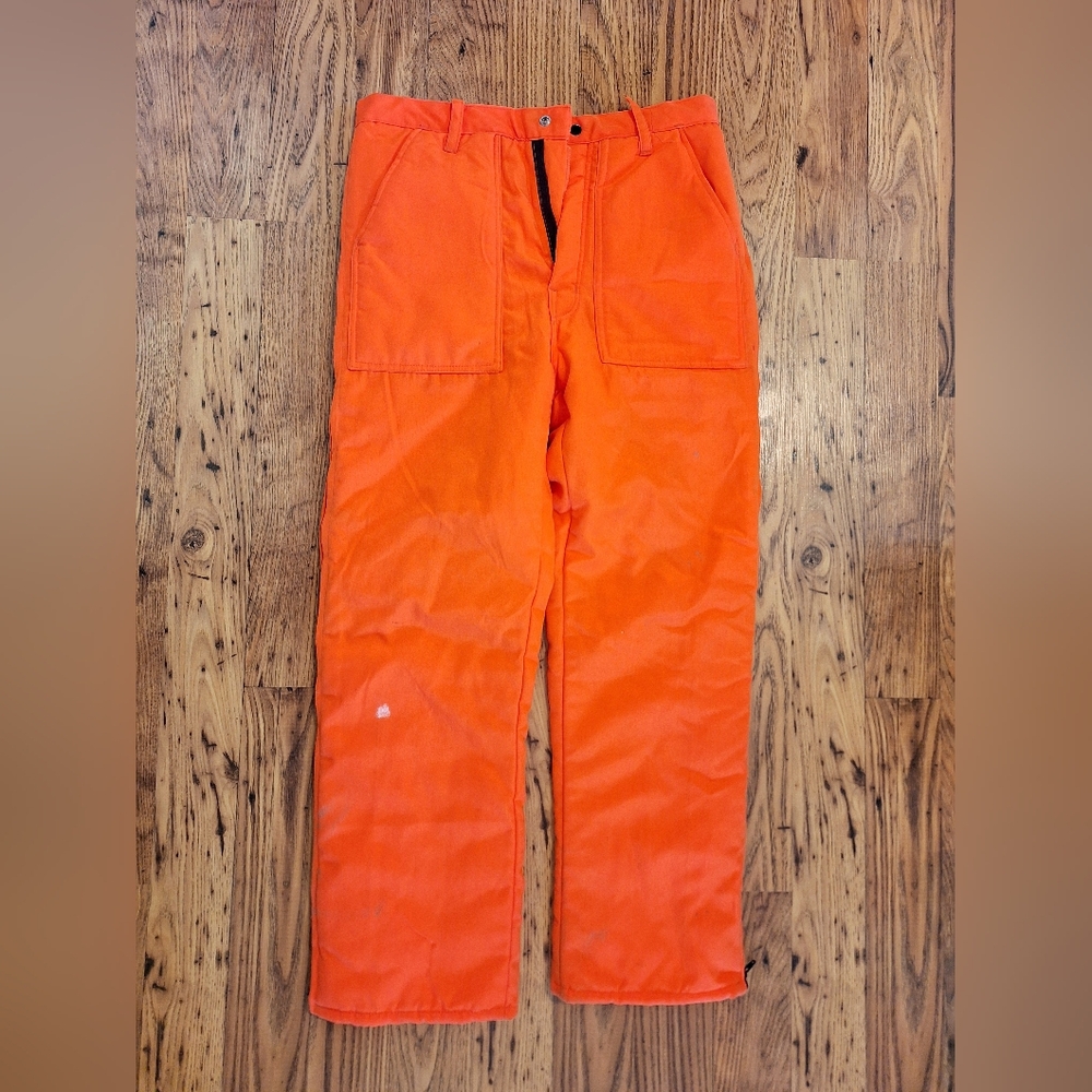 Winchester Men's Orange Hunting Pant Sz L FAST SHIPPING Very Good Condition